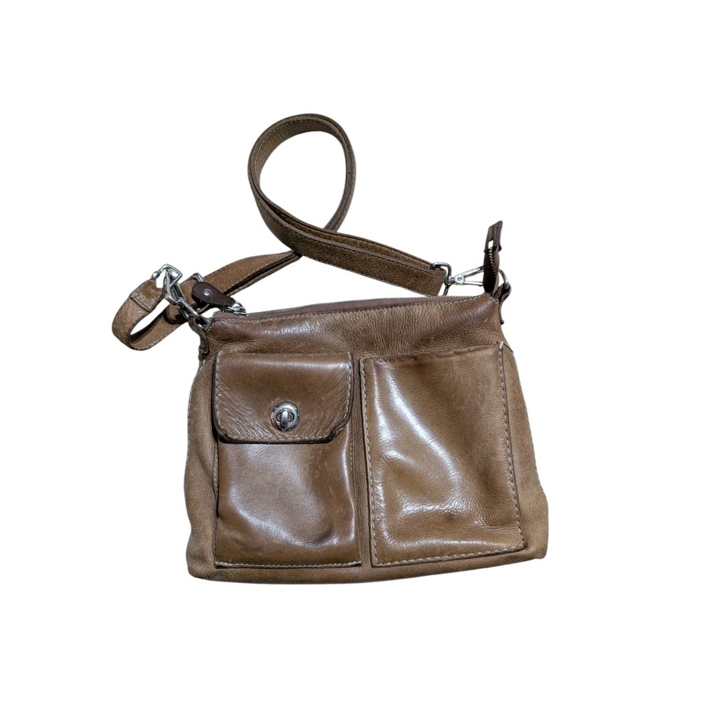 Roots Leather Crossbody Purse Bag Brown Village Tribe‎ Purse